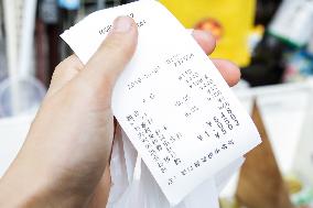 Image of Receipt for Reduced Tax Rate